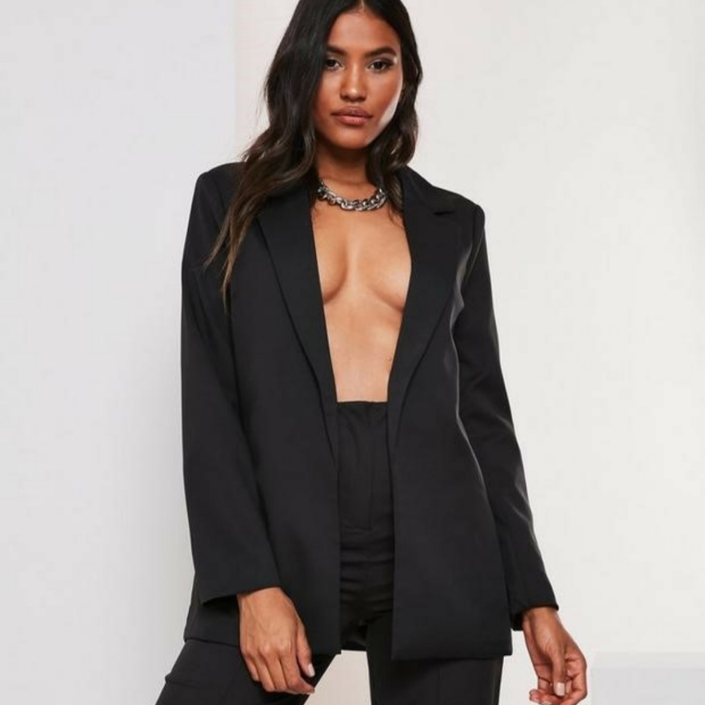 NWT Missguided Black Boyfriend Blazer